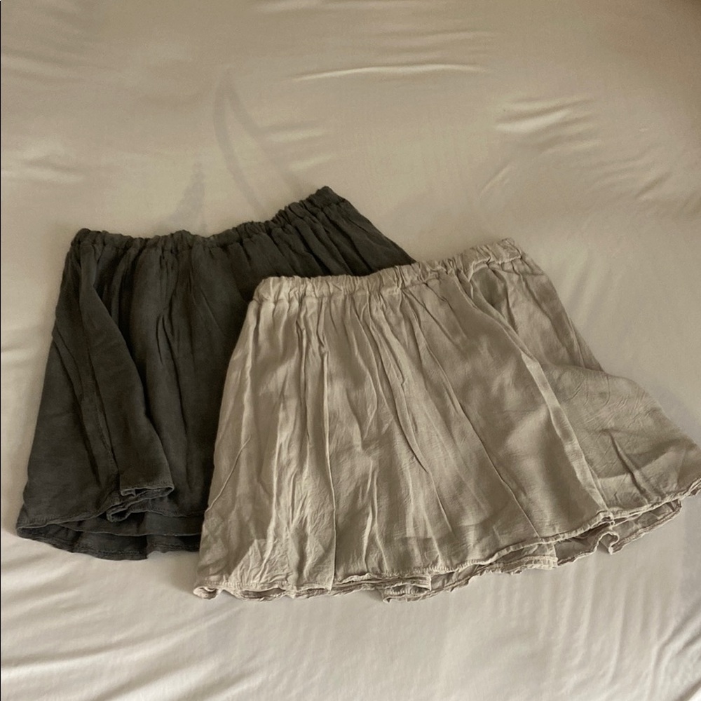 Brandy Melville Gray and beige Women's Skirt Set of 2